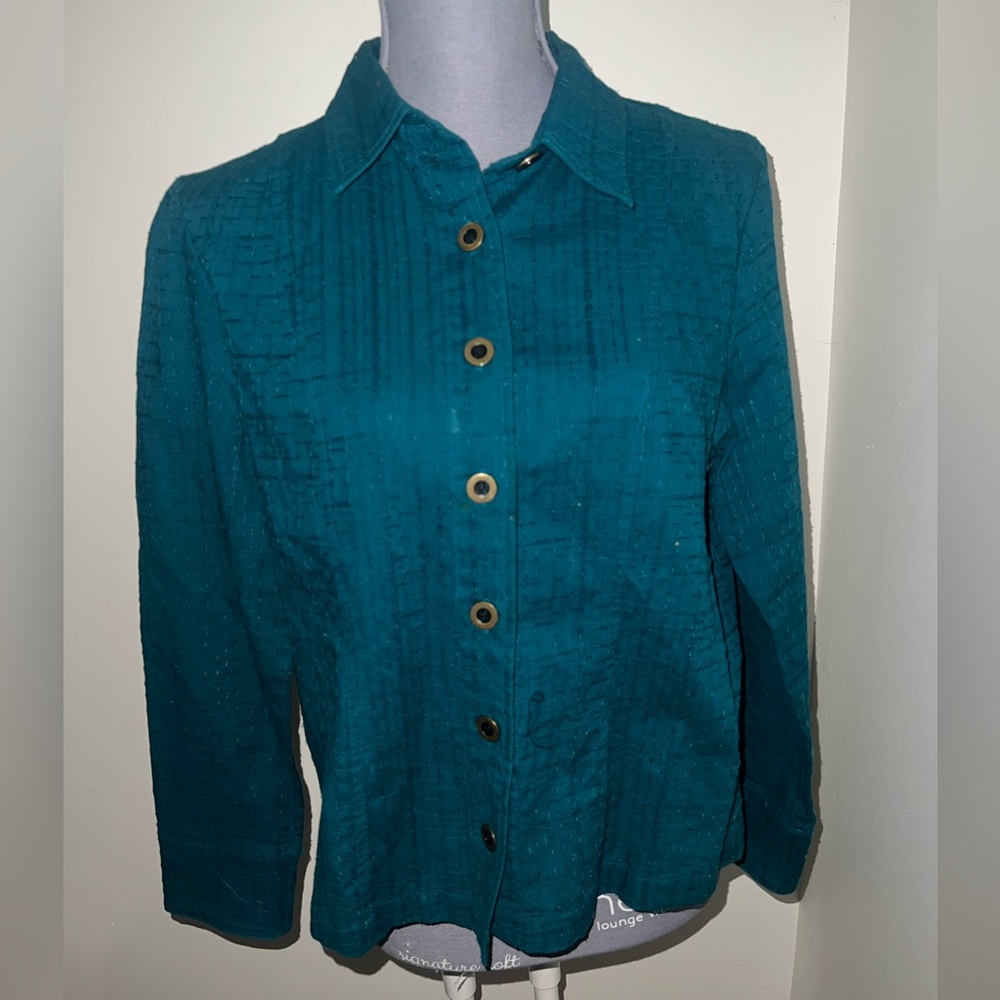 Teal Button-Up Shirt